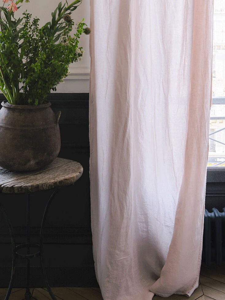 merci\2\17;s soft linen curtain in beige rose is an incredibly light cot 24