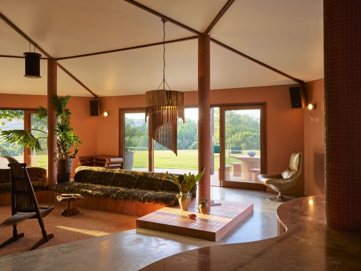 above: the original structure is now the rambler long house, home to the lair, 18