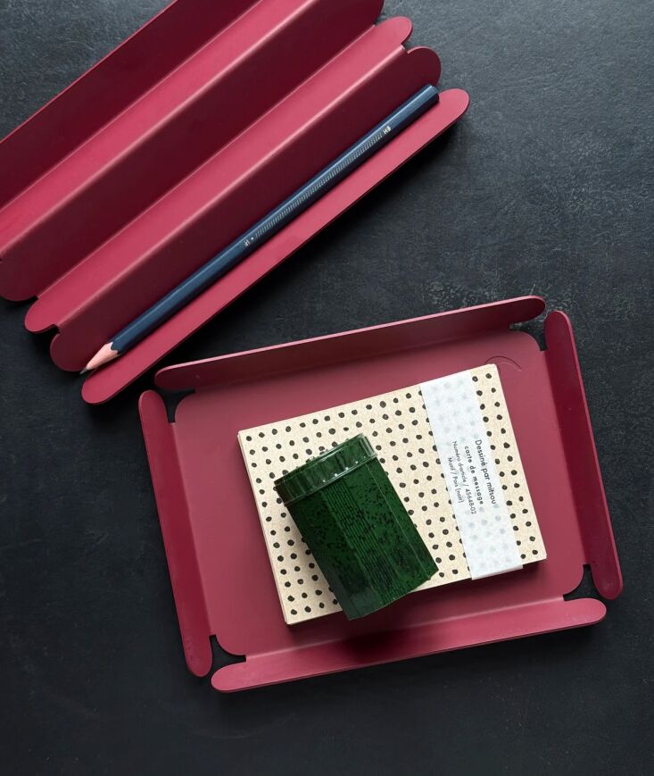 karst desk trays of recycled aluminum come in two sizes, \$30 and \$40, that pr 26