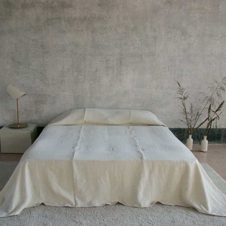 on the splurgy end, the bed cover with piping comes in \17 hues; \$988 from onc 21