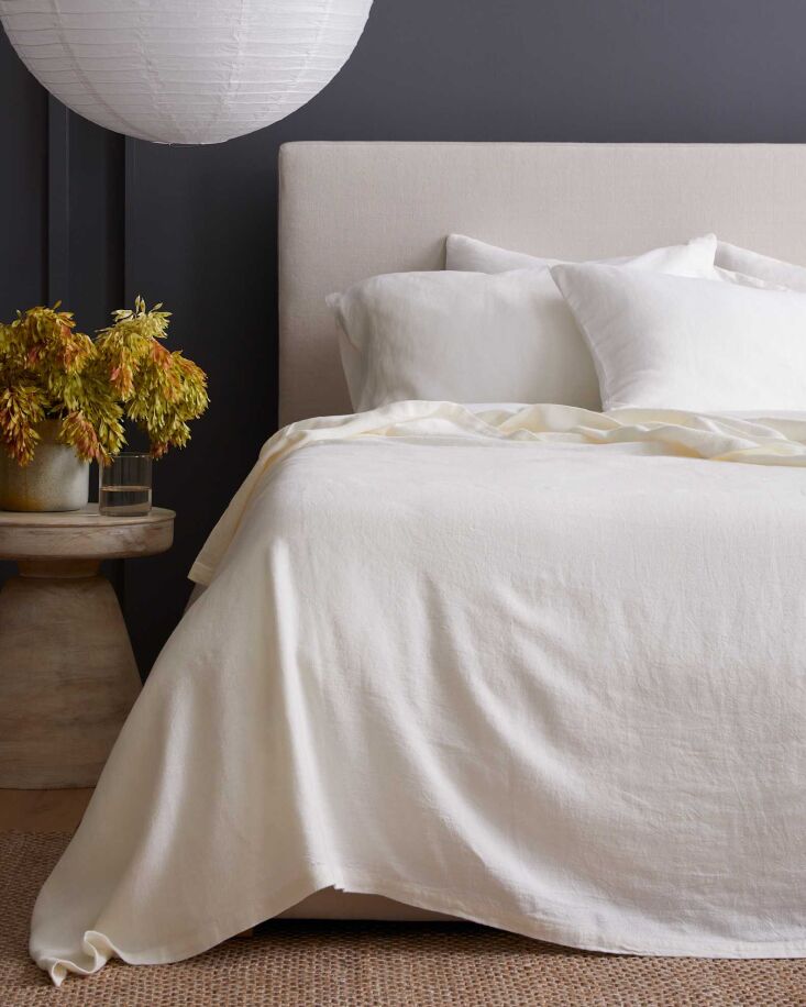 a budget pick: the vintage wash european bed cover from quince is available in  19