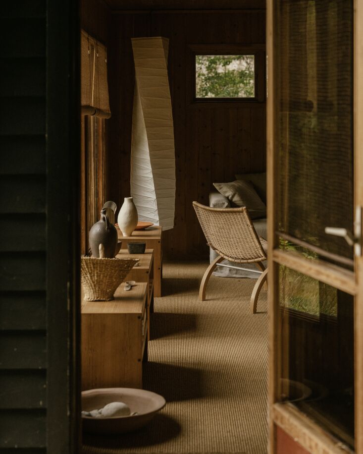 a look down the length of the living room from the exterior. 28