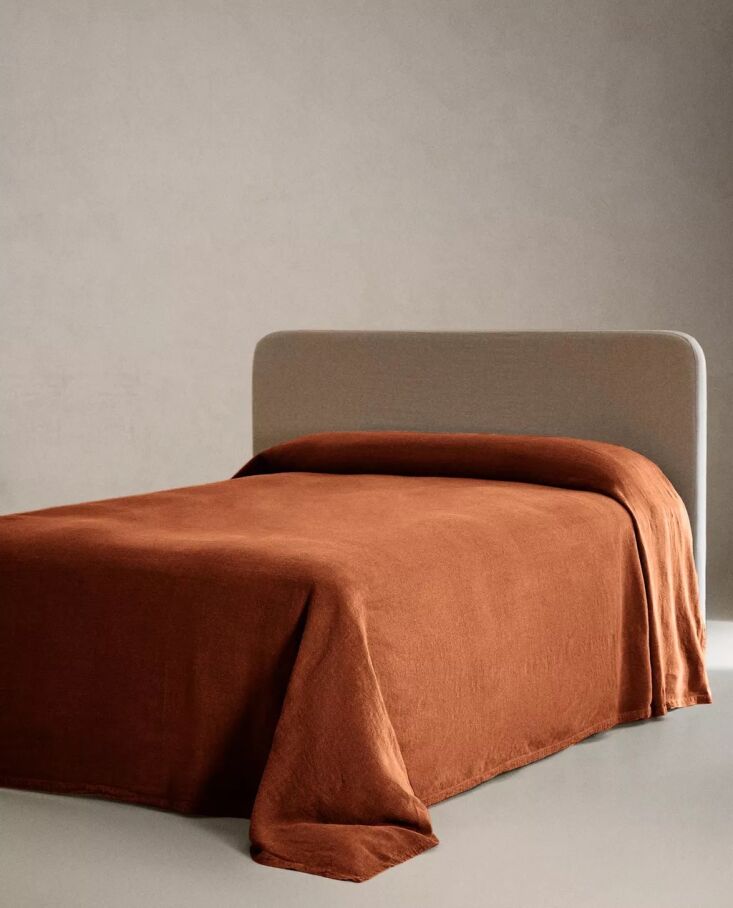 the \100 percent linen washed linen bedspread starts at \$3\19 from zara home a 20