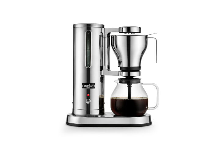 the aarke coffee maker combines sus304 stainless steel and borosilicate glass,  22