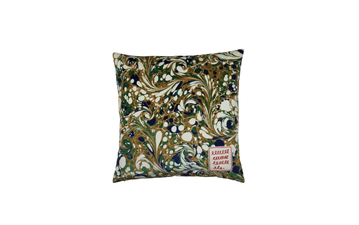 beata heuman&#8\2\17;s two by two cushion cover in dappled velvet is &# 17