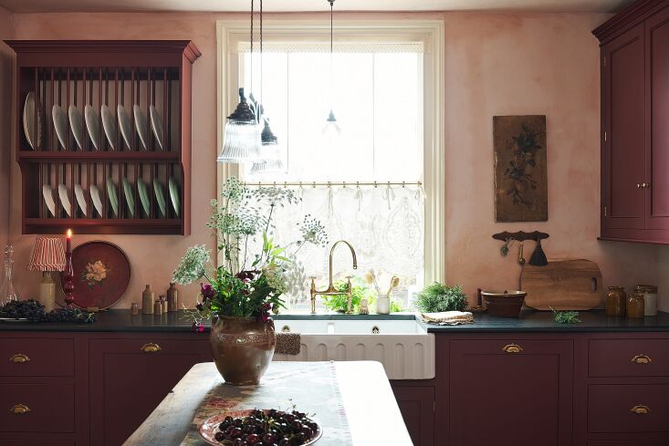 the client mixed and applied the wall color—a blend of limewash and &#8\2 20