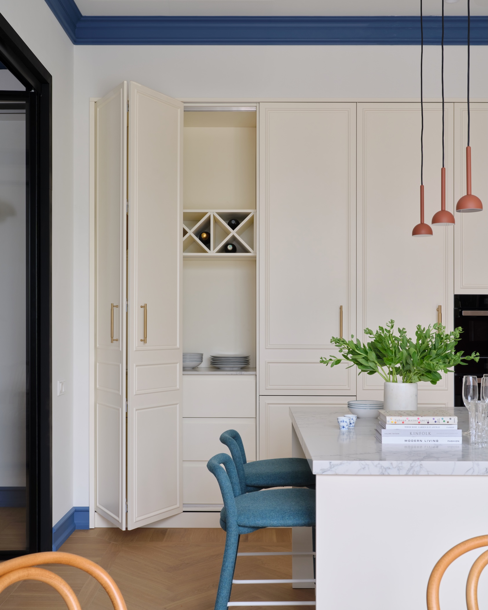 the cabinets also hide useful built in storage. they&#8\2\17;re composed of 22