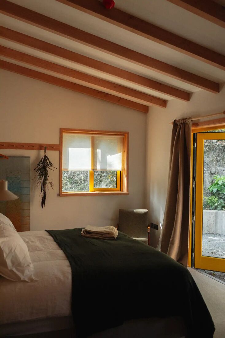 the beds are made with bespoke linen bedding. 19