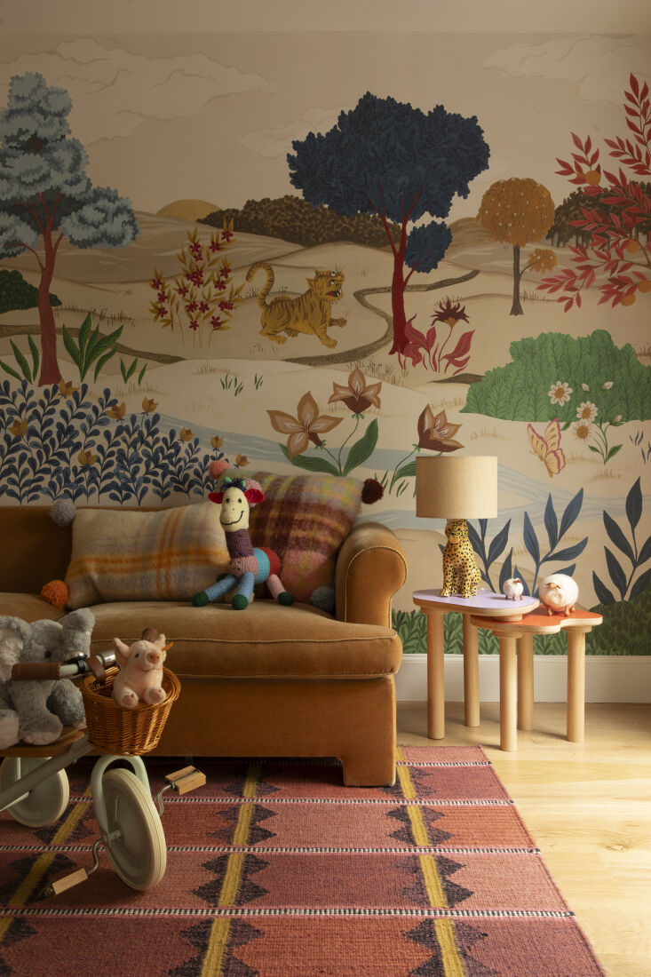 lauren named her studio after her daughter solenne, whose bedroom is papered in 29