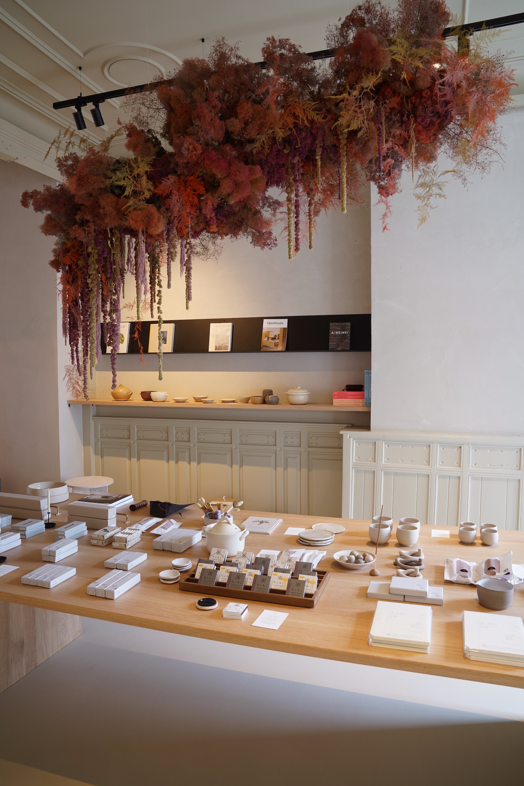 the café is also a concept store offering design books and magazines, japanese 19