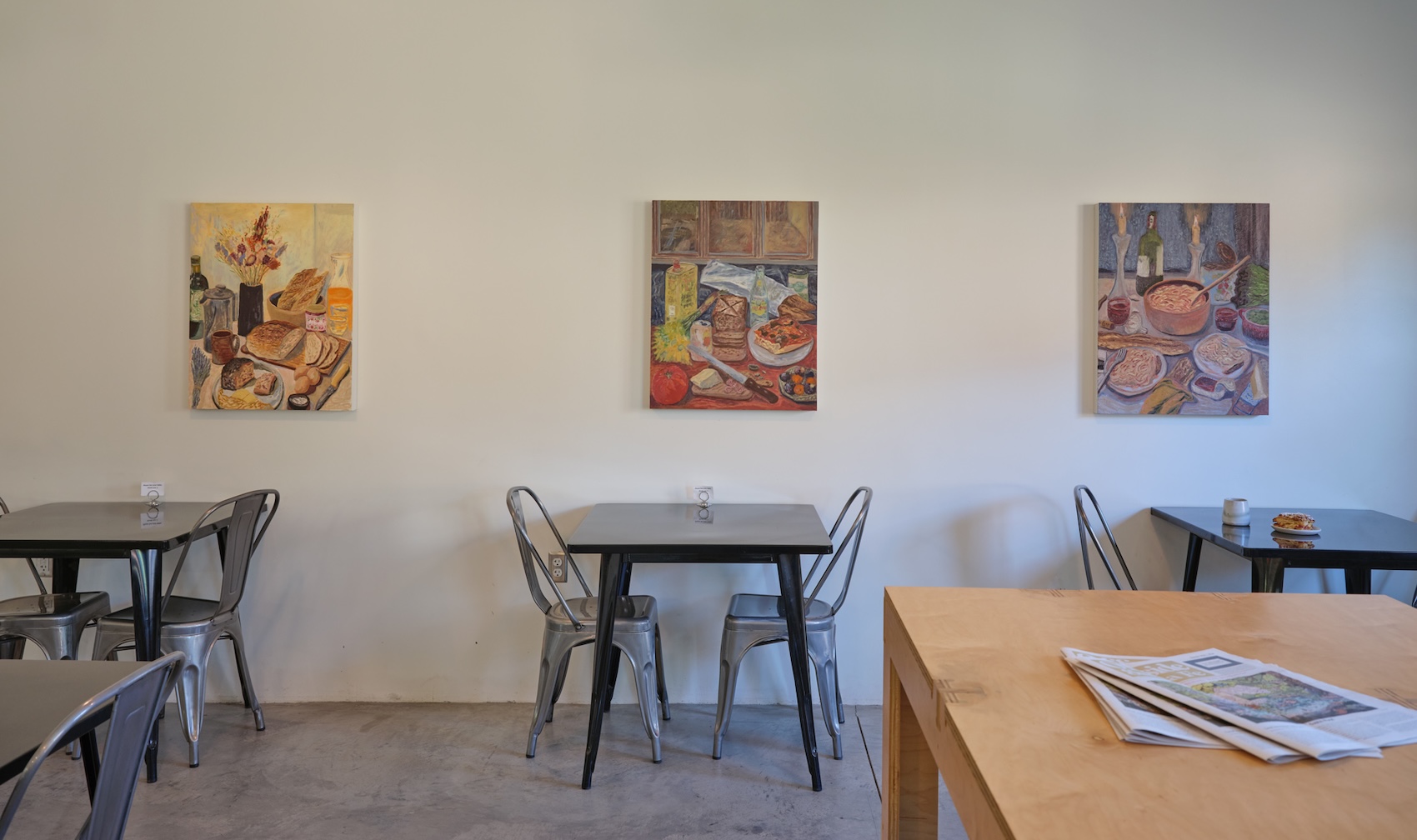 the dining area\2\17;s trio of still lives—with breakfast, lunch, and  23