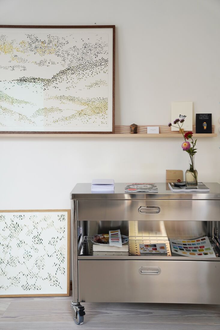 artwork, color palettes, and stainless storage meet. 22