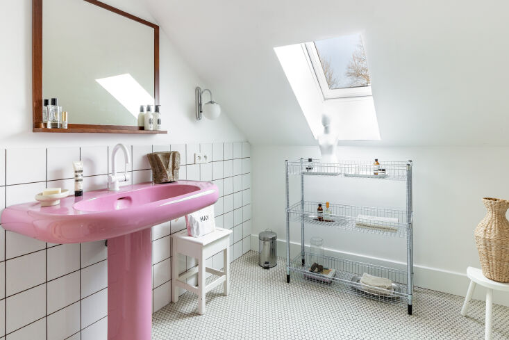 there are three bathrooms at maison légère, each with its own distinct aesthe 25