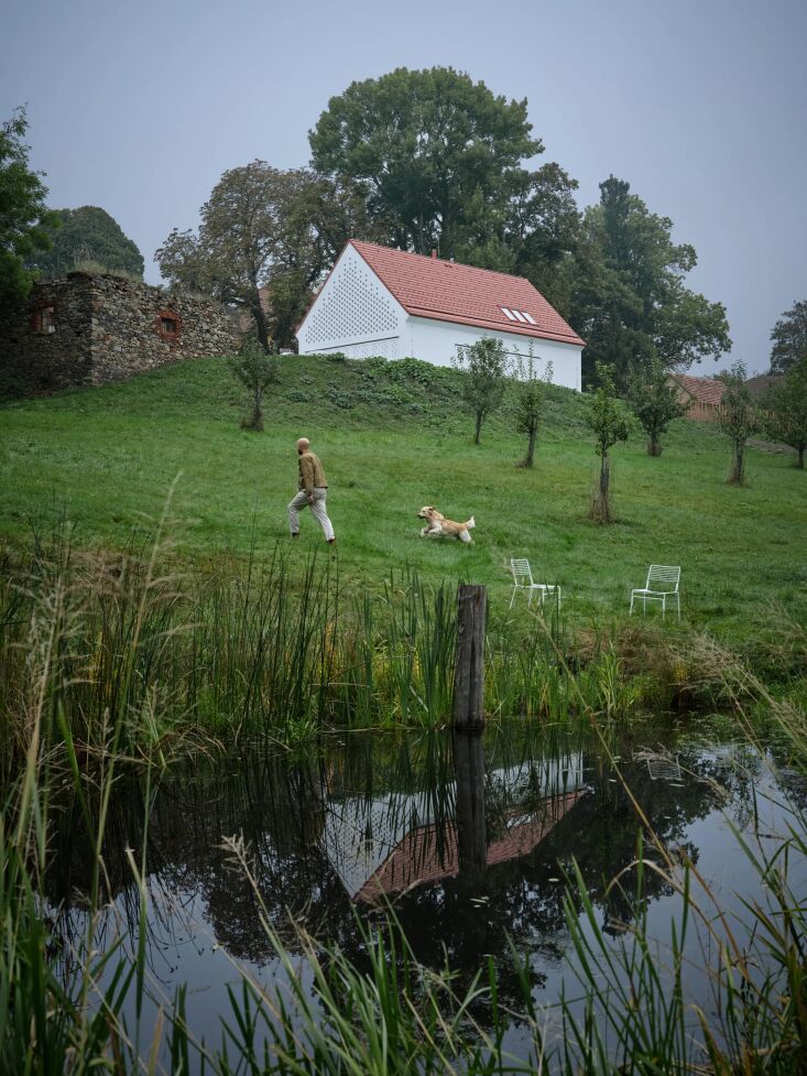 Žaloudek walks the property. 32