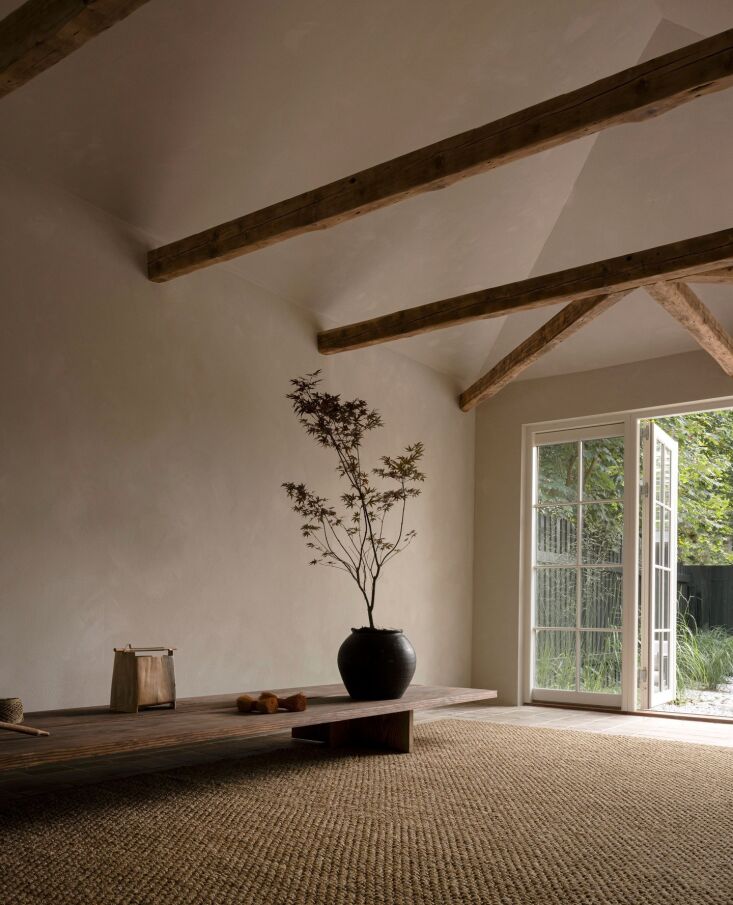 the 430 square foot space features a six meter long table made from douglas fir 39