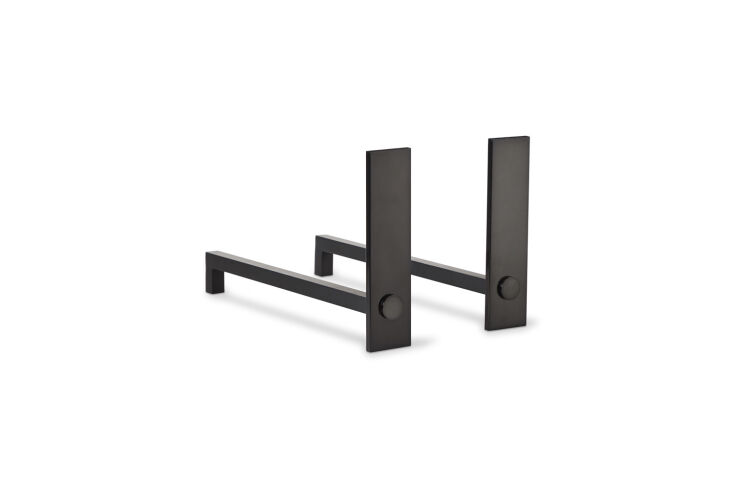 williams sonoma jackson fireplace andirons oiled bronze 259