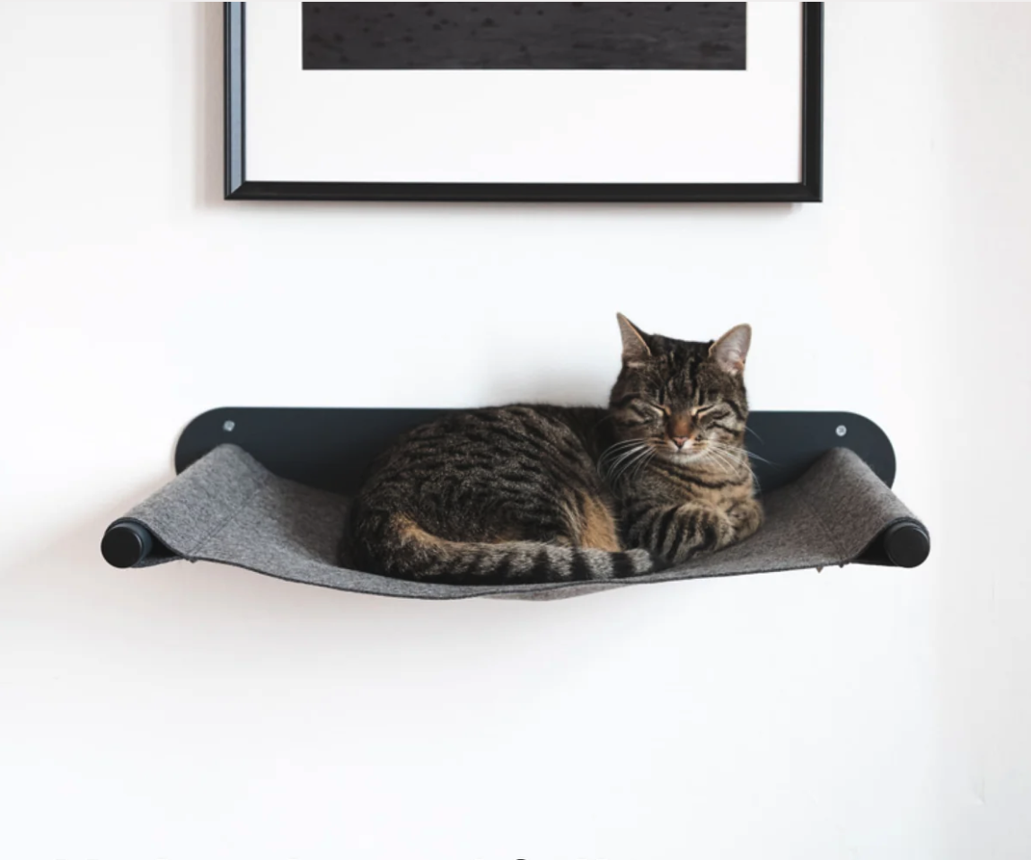 from lucy balu of munich, the cat hammock swing, €\1\19, is made of wool felt 17