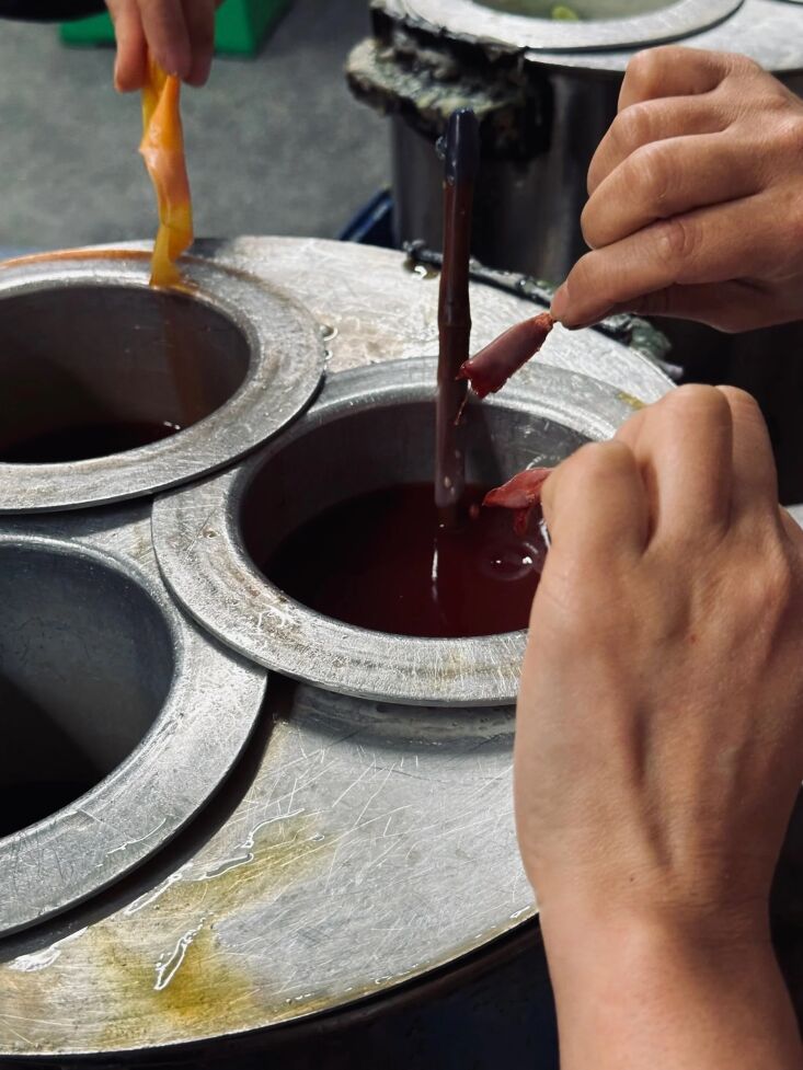 a case for saving your beeswax candle nubs to melt down: at the wax atelier stu 17