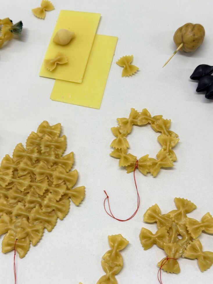 the two designers have been most enjoying the possibilities of pasta: \2 21