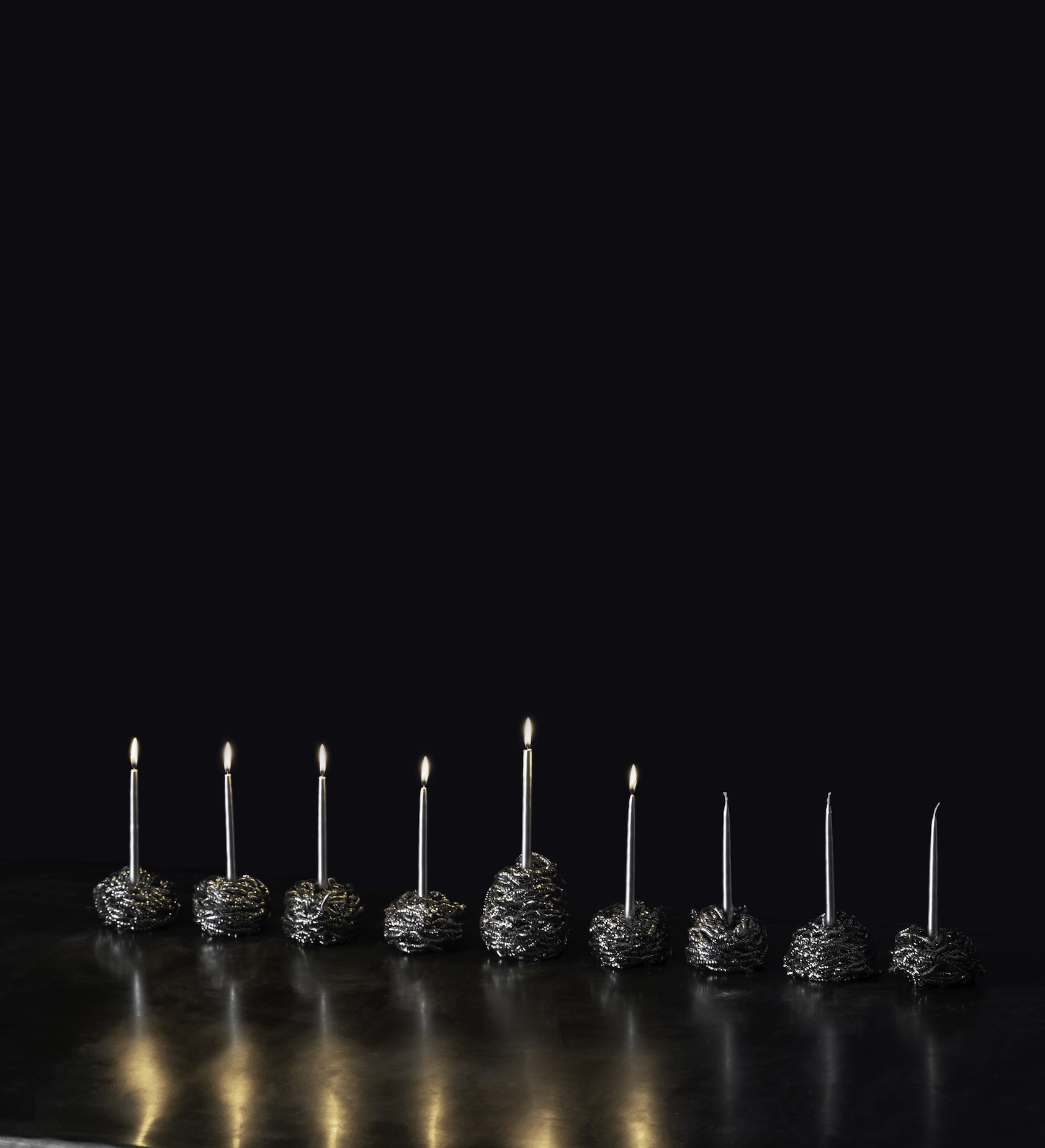 yet another use for steel wool. david says, \2\20;just stick the candles 22