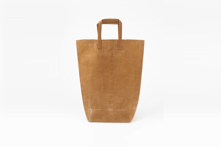 the funagata 005 waxed canvas bag is made in japan; \$\155 from moth chicago. & 18