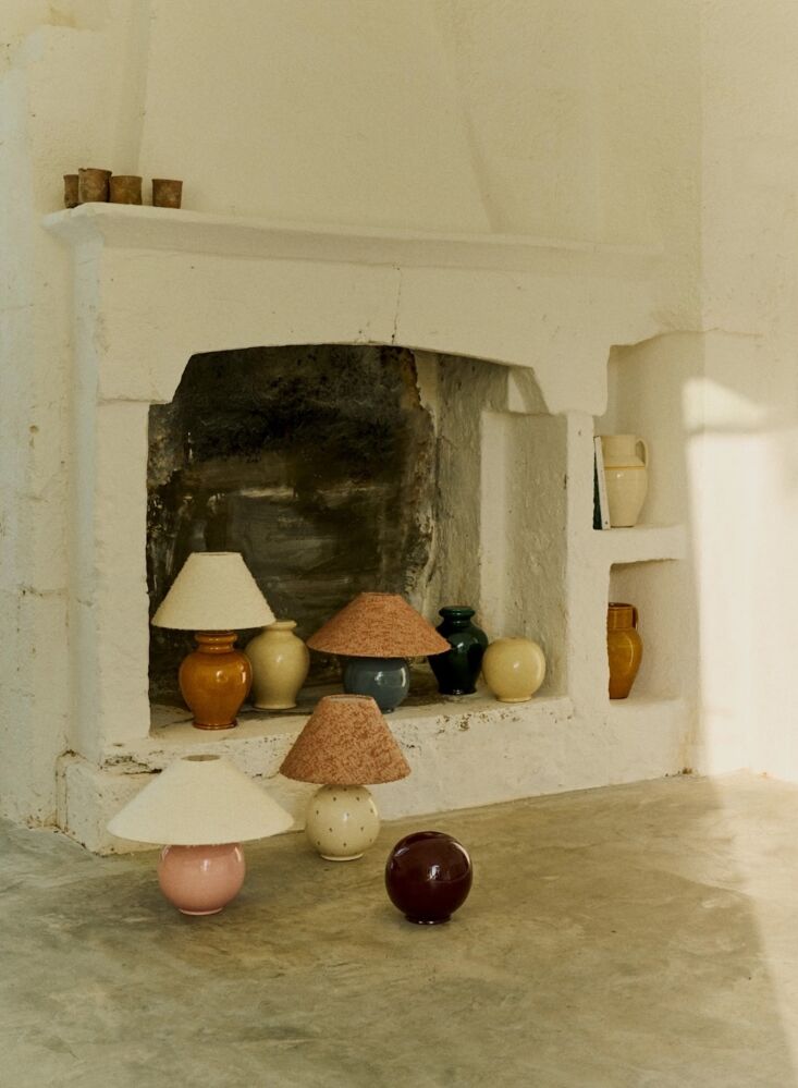 the fabric for each lampshade is sourced from swedish company astrid textiles. 17