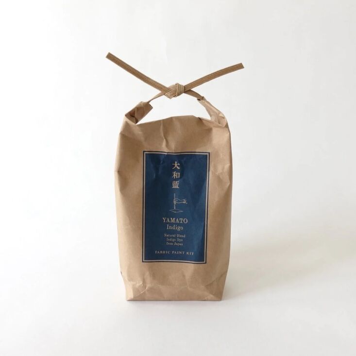 from yamato indigo, the indigo fabric paint kit includes indigo dye and binder  24