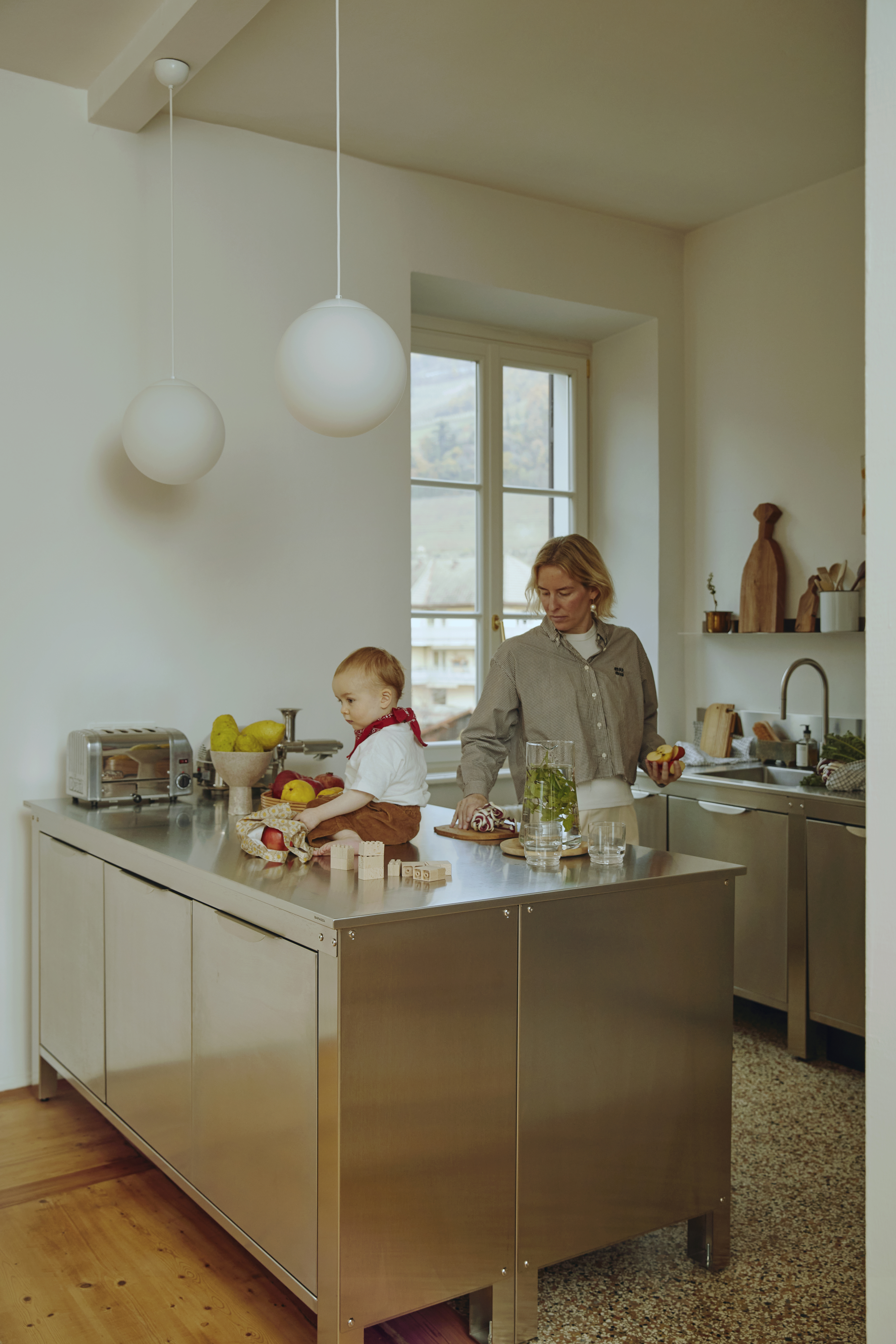 celia\2\17;s berlin kitchen, too, was all stainless—but much smaller.  18