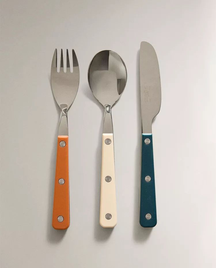 zara home\2\17;s three piece children\2\17;s flatware set with wa 24