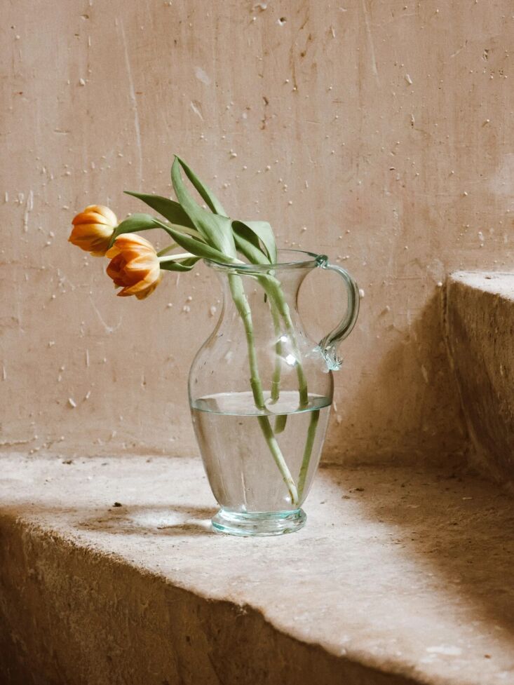 the elegant eau hand blown carafe is \2\20;sustainable art in a usable f 18