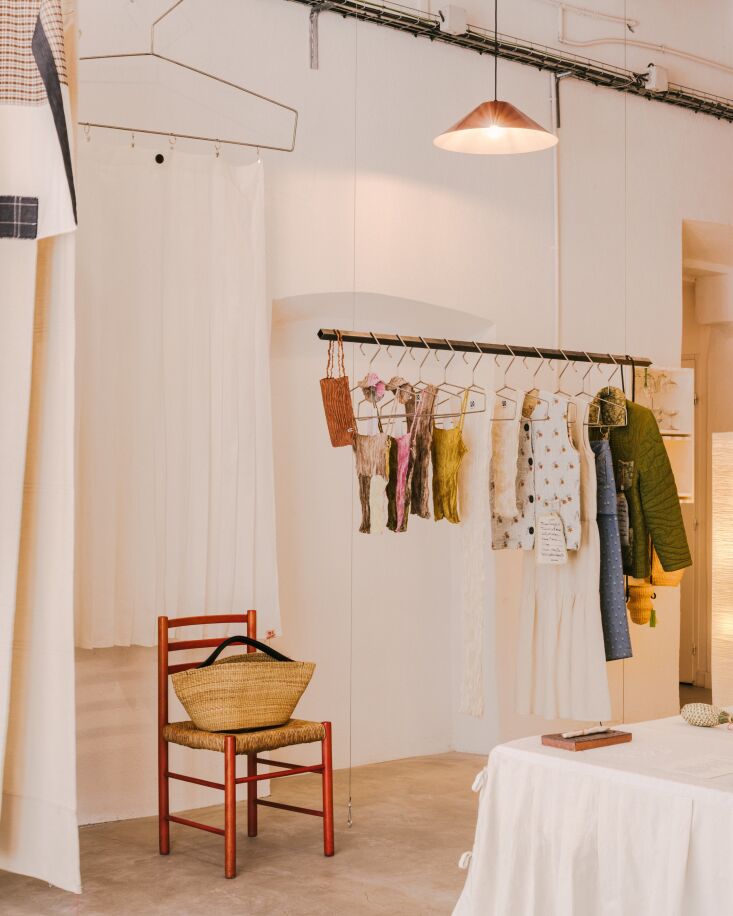 another clothing rack of handmade and customized garments for sale. 29