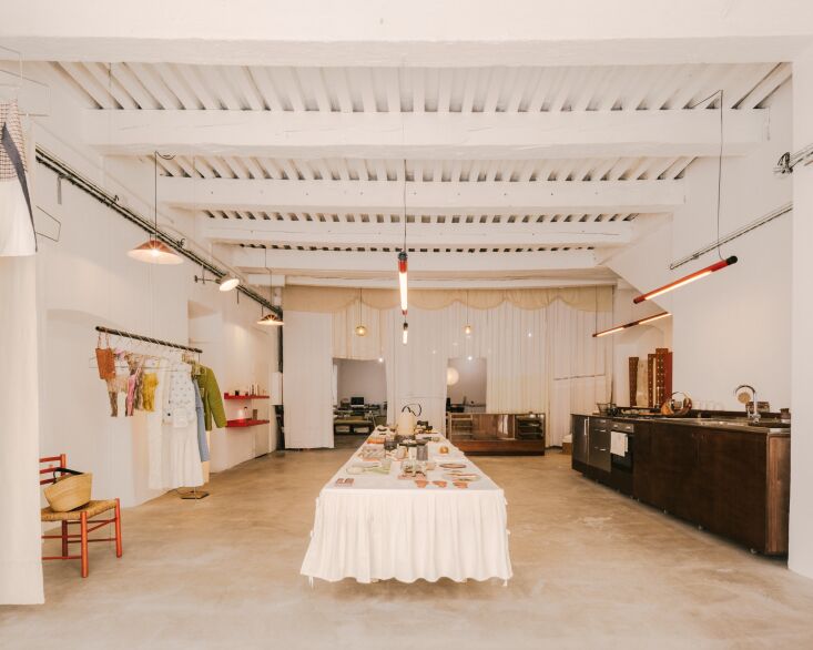 when sarah moved into the space on rue villeneuve, she polished the existing co 20