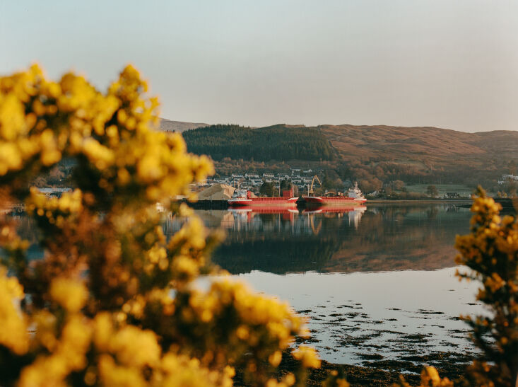 the view of the docks across the loch. the old primary school was built for wor 25