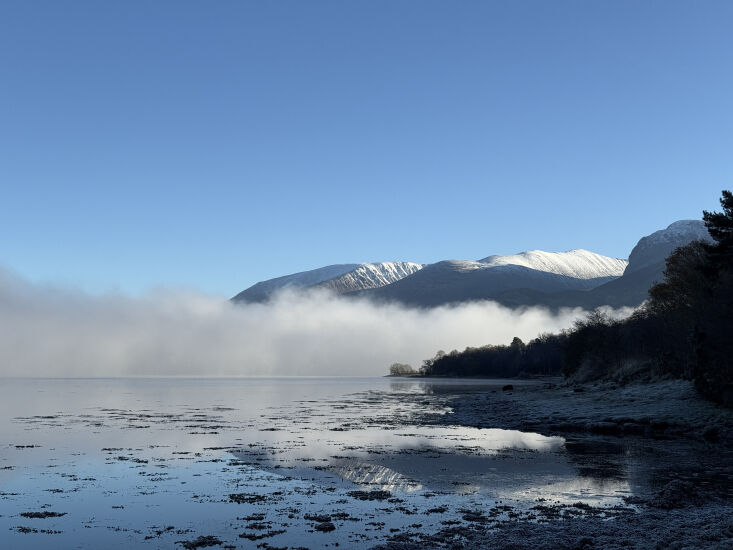 the surroundings: ancient woodlands, mountains, a loch, and a working ship& 27