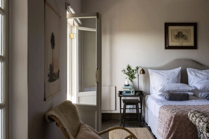 above: the decor in each guest room is unique with one of a kind pieces and a m 23