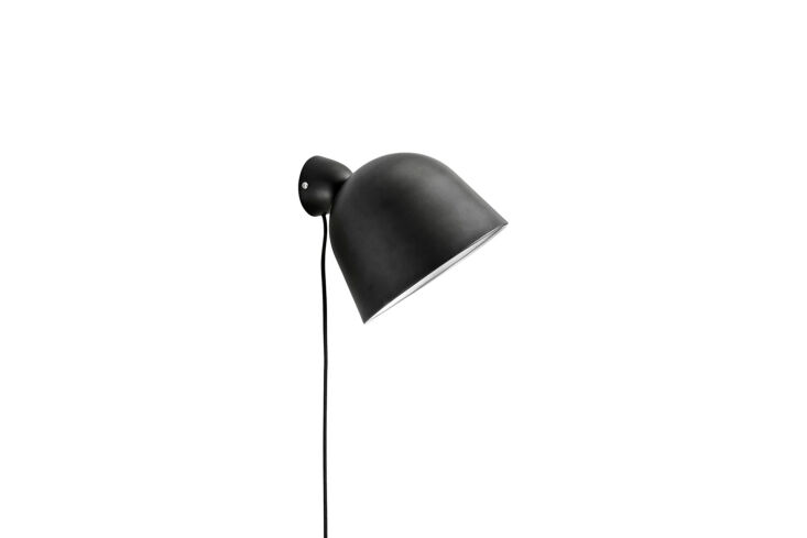 designed by mika tolvanen for woud, the kuppi wall lamp \2.0 in black painted i 26