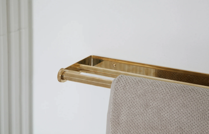 the heritage double towel bar is \$450 from emerson bailey. 22