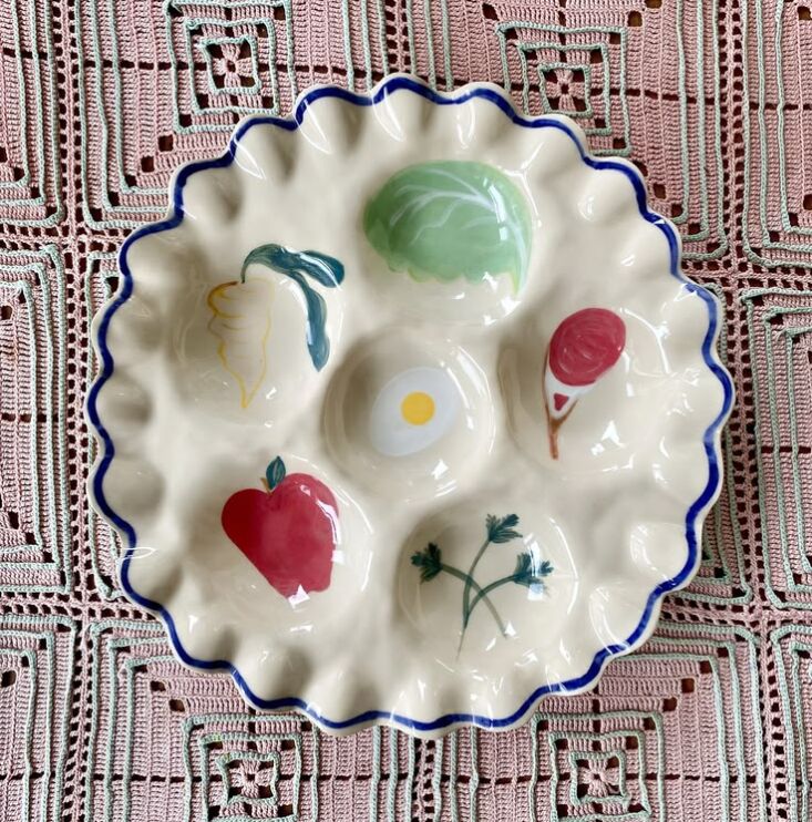 the illustrated seder plate, \$300, is another rex design made in costa mesa, c 22