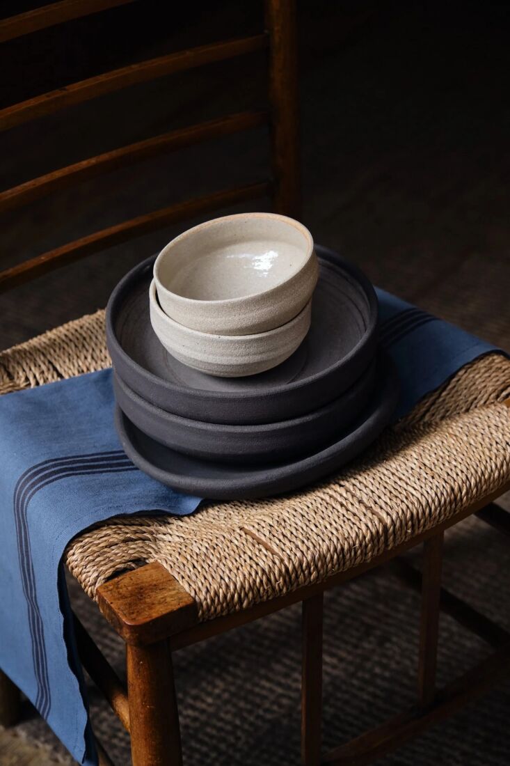 the \100 percent linen thick stripe tea towels by charvet editions are availabl 18