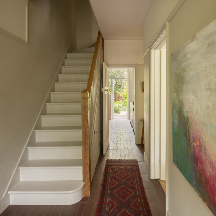 above: ketley brick tile, which is typically employed outdoors, moves from the 19