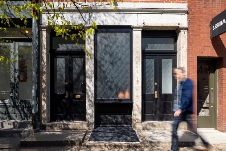 kaminski + pew rebuilt the storefront and introduced chicken wire glazing for p 18