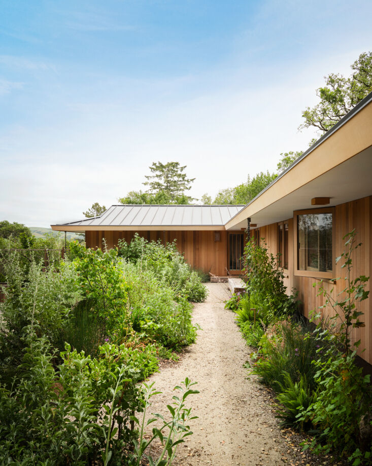 with landscaping by terremoto, the cedar exterior is complemented with louvered 17