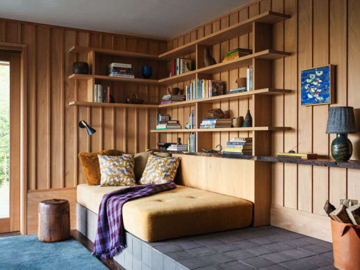 built in seating fitted with pillows by studio ford for commune and throw by ma 22
