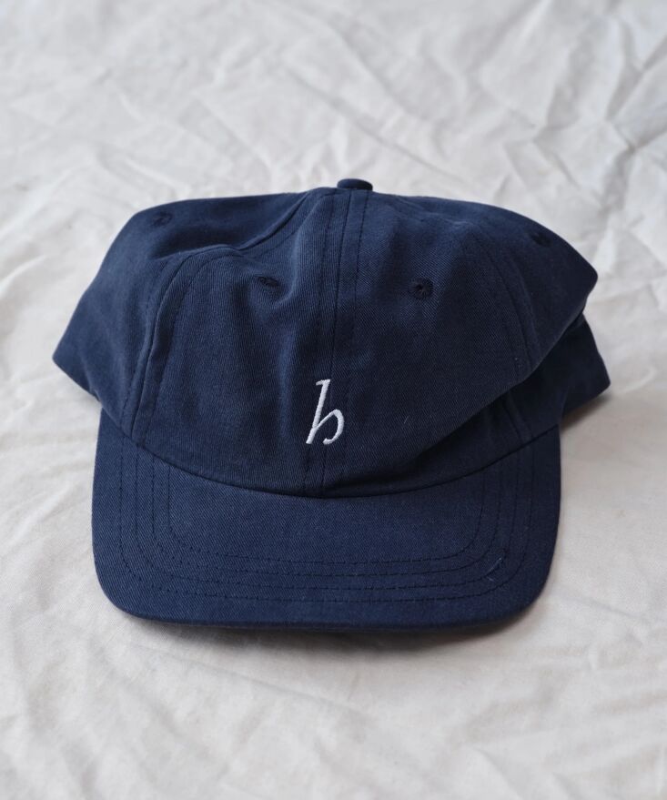 the hanover cap of broken in cotton twill; \$55. 24