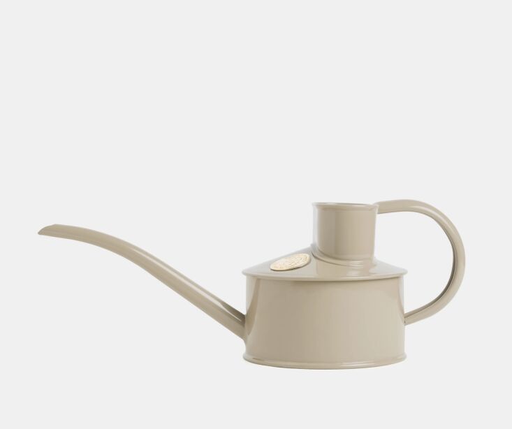 haws x gardenheir \1 pint watering can in shaker beige; \$78. 20