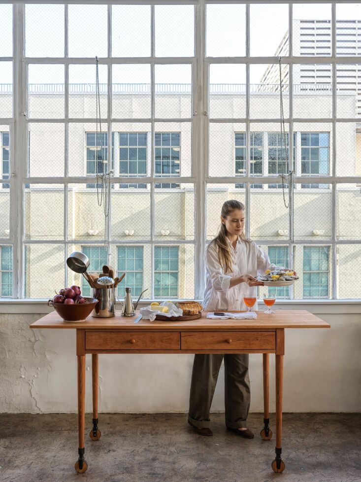 yes, this taller table requires stools rather than chairs, but we love the kitc 17