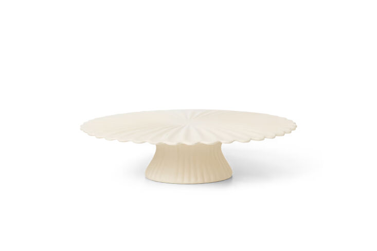 the ferm living fountain cake stand takes a classically fanciful scalloped prof 26