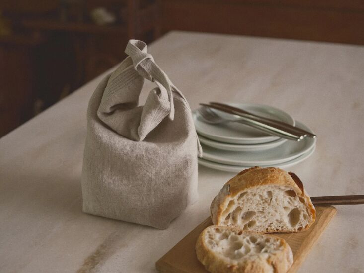 i love the way the simple futo bread bag ties up into a bundle; \$40. 18