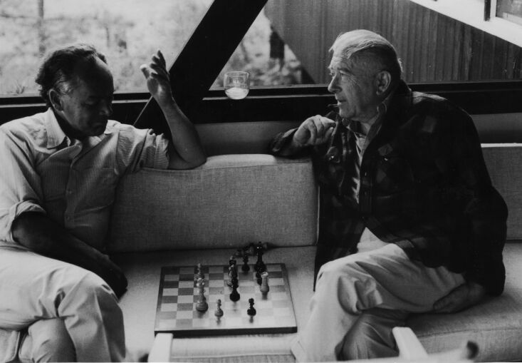 marcel breuer and gyorgy kepes at the wellfleet cottage. photograph courtesy of 39