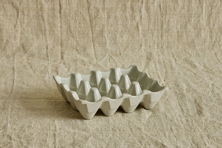 made in portugal exclusively for nickey kehoe, this stoneware tray holds a doze 22